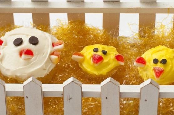 Mama and Baby Chick Cupcakes