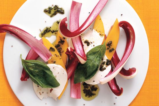 Mango-Radicchio Caprese with Basil Vinaigrette