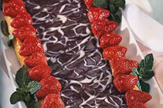 Marbled Chocolate and Strawberry Galettes