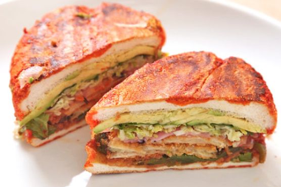 Mexican Fried Eggplant Sandwich (Vegan Tortas and Pambazos)