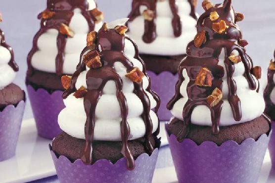 Mile High Rocky Road Cupcakes