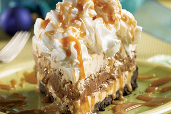 Mile-High Turtle Ice Cream Pie