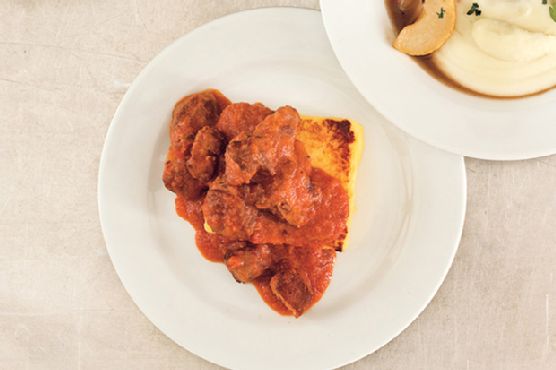 Milk Braised Pork Shoulder with Semolina Gnocchi