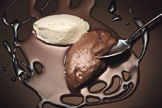 Milk Chocolate Mousse with Port Ganache and Whipped Crème Fraîche