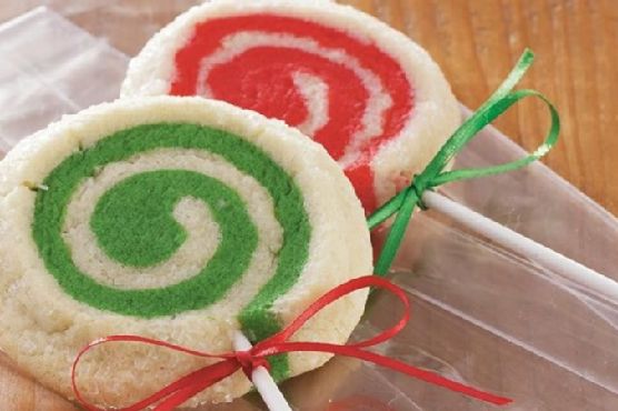 Mint-Swirl Lollipop Cookies