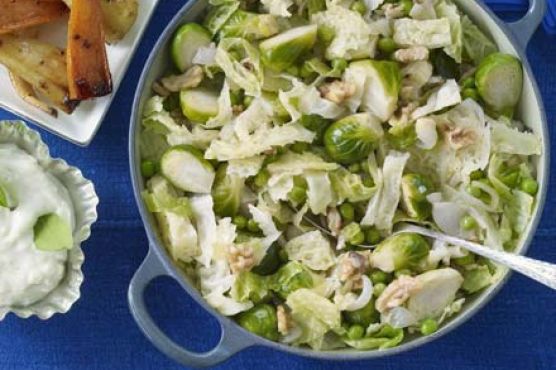Mixed greens with walnuts