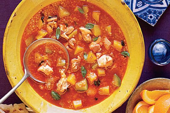 Moroccan Chicken and Butternut Squash Soup