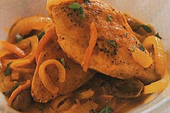 Moroccan Chicken with Preserved Meyer Lemons and Green Olives
