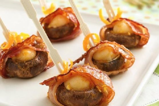 Mushroom-Scallop Skewers
