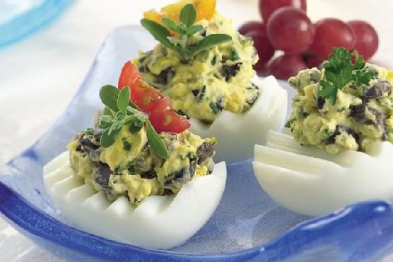 Olive and Herb Deviled Eggs