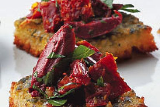 Olive Tomato Squares