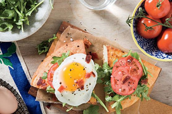 Open-Faced Fried Egg BLT Sandwiches