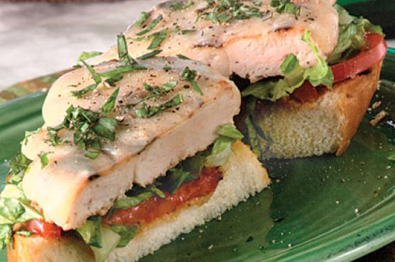 Open-Faced Mediterranean Grilled Chicken Sandwiches
