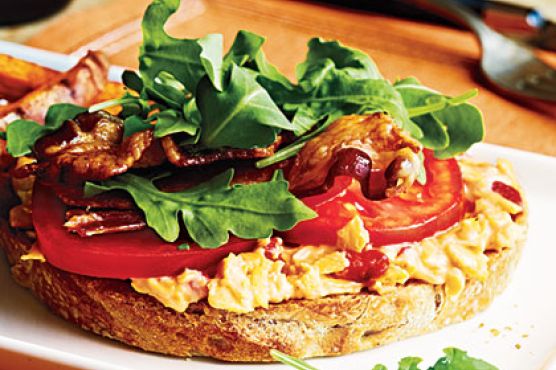 Open-Faced Pimiento Cheese BLTs