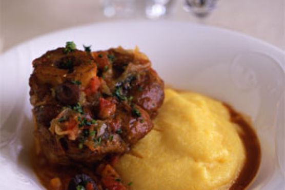 Osso Buco with Tomatoes, Olives, and Gremolata