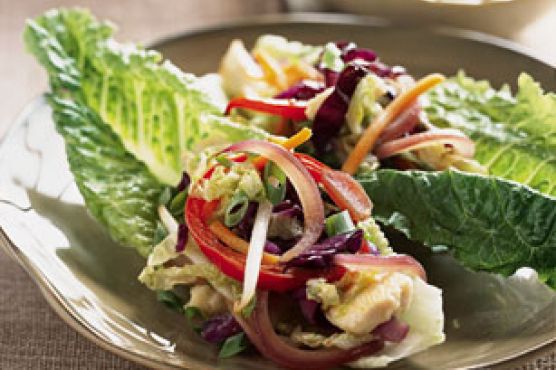 Pan-Asian Chicken and Vegetable Lettuce Wraps