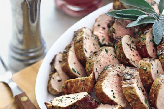 Pan-Seared Pork Tenderloin with Rhubarb Compote