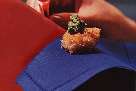 Panko Scallops with Green Chile Chutney