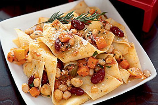 Pappardelle with Bean Bolognese Sauce