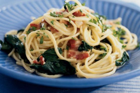 Pasta Carbonara Florentine