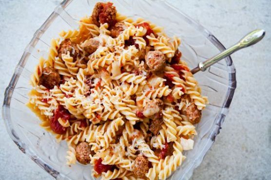 Pasta with Turkey Sausage and Smoked Mozzarella