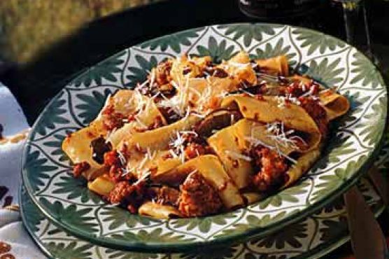 Pasta with Veal, Sausage and Porcini Ragù