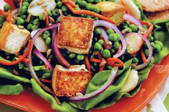 Pea, Carrot and Tofu Salad