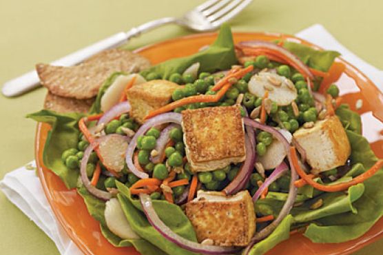 Pea, Carrot, and Tofu Salad