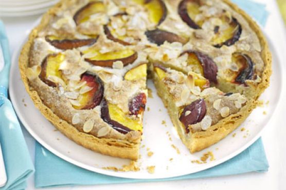 Peach & almond tart