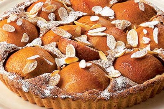 Peach & almond tart