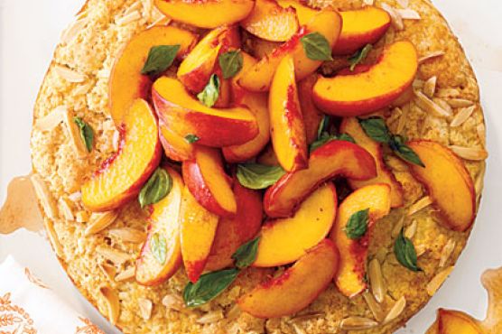 Peach and Basil Shortcake