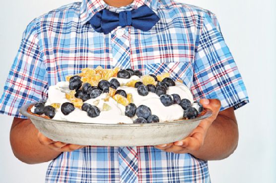 Peach-Blueberry Ice Cream Pie