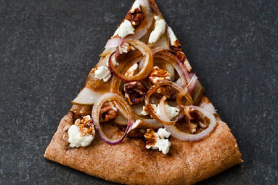 Pear, Pecan, and Goat-Cheese Pizza (A Sweet Slice)