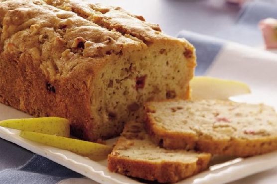 Pear-Rhubarb Flaxseed Bread