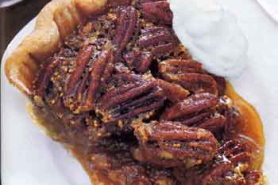 Pecan-Fig Pie with Brandied Whipped Cream