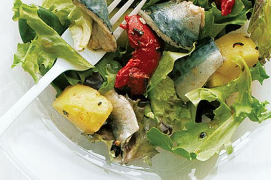 Pickled Fish Salad with Potatoes and Greens