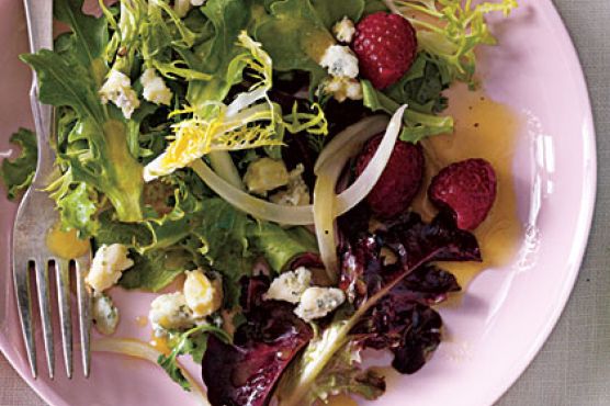 Pickled Onion, Blue Cheese, and Berry Salad
