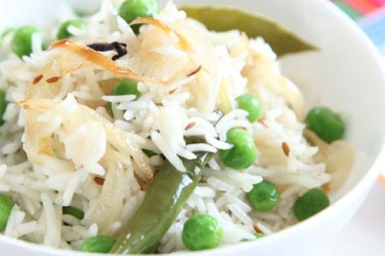 Pilau with peas