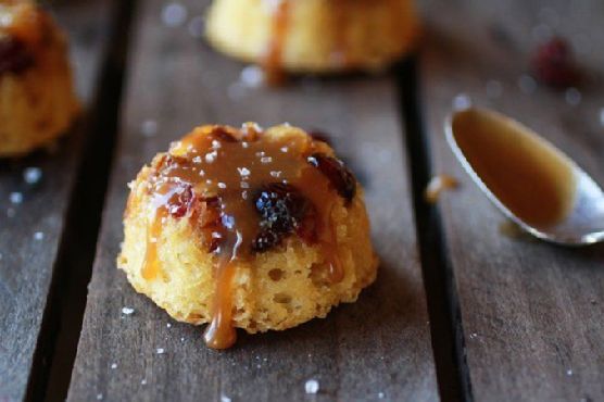 Pineapple Upside-Down Salted Caramel Mini Bundt Cakes