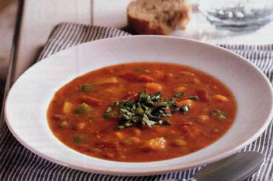Pinto Bean, Tomato and Butternut Squash Soup