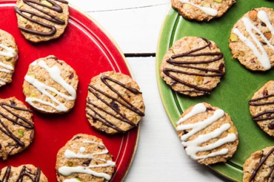 Pistachio Cranberry Oatmeal Icebox Cookies