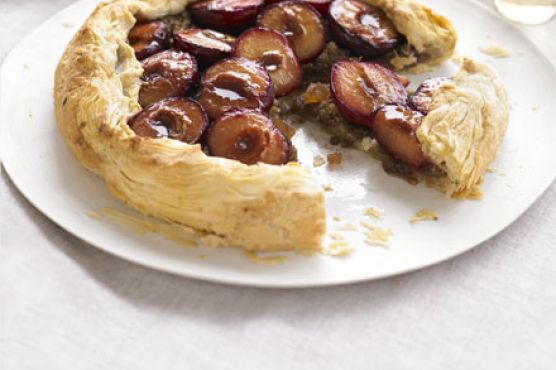 Plum & ginger tart