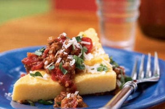 Polenta with Bolognese Sauce