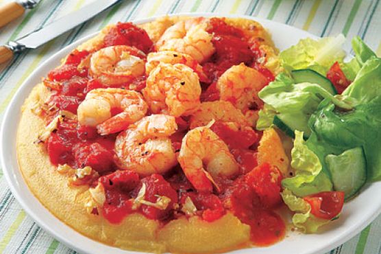 Polenta with Shrimp and Tomatoes