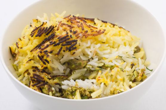 Polow (Persian Rice with Pistachios and Dill)