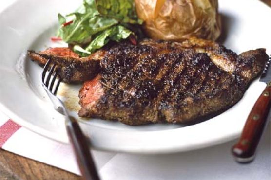 Porcini-rubbed steak