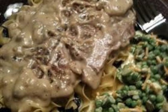Pork Chops with Sour Cream and Mushroom Sauce