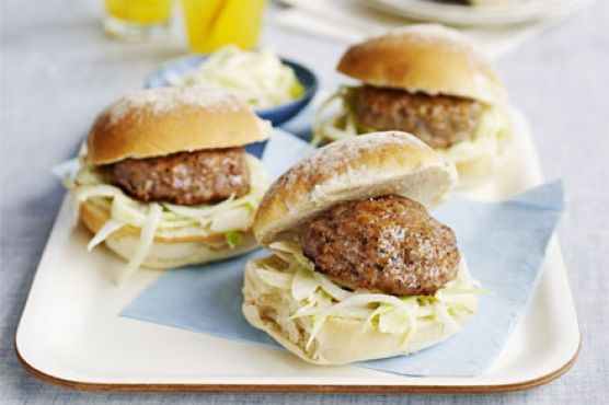 Pork & fennel burgers with fennel slaw
