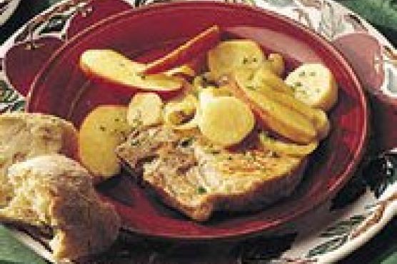 Pork with Apple and Parsnips