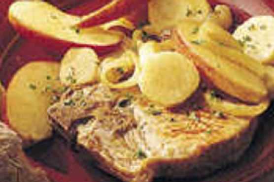 Pork with Apple and Parsnips